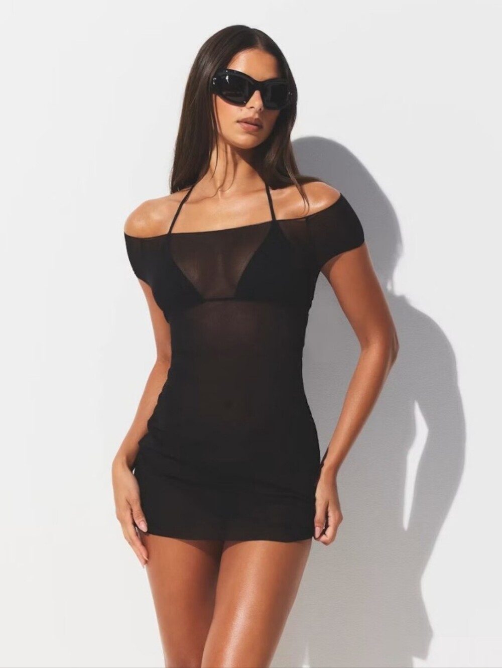 SKIMS Mesh Cover Up Mini Dress